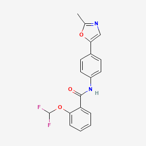2-(difluoromethoxy)-N-[4-(2-methyl-1,3-oxazol-5-yl)phenyl]benzamide