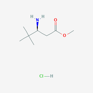 molecular formula C8H18ClNO2 B1396526 (S)-Methyl 3-amino-4,4-dimethylpentanoate hydrochloride CAS No. 1439921-99-9