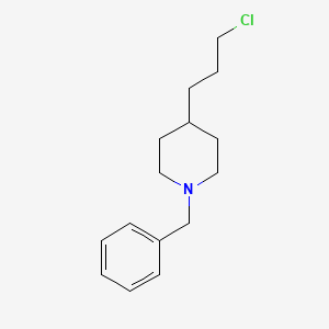molecular formula C15H22ClN B13965299 1-Benzyl-4-(3-chloropropyl)piperidine 