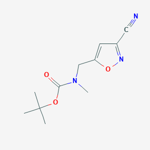 molecular formula C11H15N3O3 B13965366 Tert-butyl (3-cyanoisoxazol-5-yl)methylmethylcarbamate 