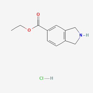 molecular formula C11H14ClNO2 B1396538 Ethyl isoindoline-5-carboxylate hydrochloride CAS No. 1159826-50-2