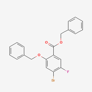 molecular formula C21H16BrFO3 B13965389 Benzyl 2-(benzyloxy)-4-bromo-5-fluorobenzoate 