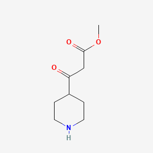 molecular formula C9H15NO3 B13965395 Methyl 3-oxo-3-(piperidin-4-yl)propanoate 