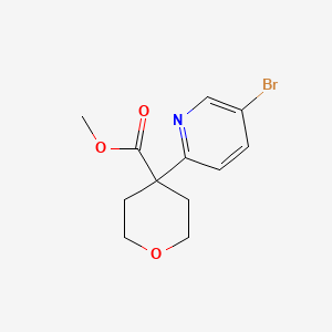 molecular formula C12H14BrNO3 B13965425 Methyl 4-(5-bromopyridin-2-YL)tetrahydro-2H-pyran-4-carboxylate 