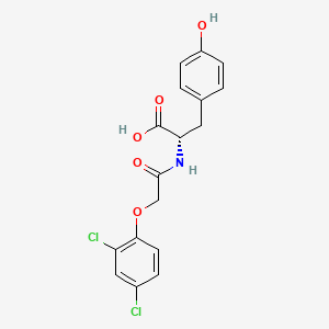 molecular formula C17H15Cl2NO5 B13965502 L-Tyrosine, N-[(2,4-dichlorophenoxy)acetyl]- CAS No. 50649-05-3