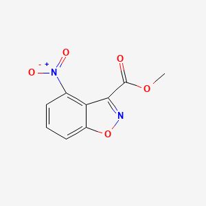 molecular formula C9H6N2O5 B13965509 Methyl 4-nitrobenzo[d]isoxazole-3-carboxylate 