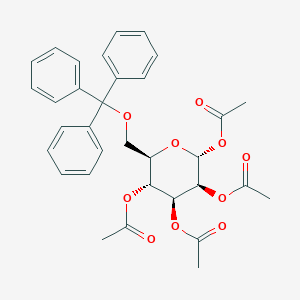 molecular formula C33H34O10 B1396553 1,2,3,4-Tetra-O-acetyl-6-O-trityl-a-D-mannopyranose CAS No. 72691-30-6