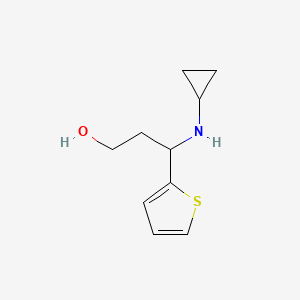 molecular formula C10H15NOS B13965534 3-(Cyclopropylamino)-3-(thiophen-2-yl)propan-1-ol 