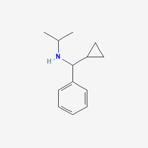 molecular formula C13H19N B13965539 N-(cyclopropyl(phenyl)methyl)propan-2-amine 