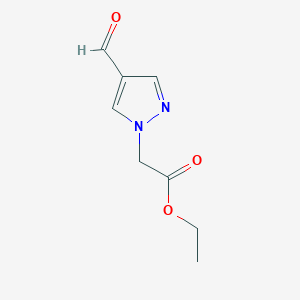 molecular formula C8H10N2O3 B1396557 Ethyl 2-(4-formyl-1H-pyrazol-1-yl)acetate CAS No. 853807-83-7