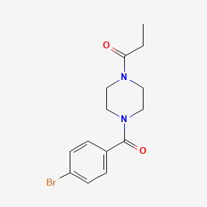 molecular formula C14H17BrN2O2 B1396558 1-[4-(4-Bromobenzoyl)piperazin-1-yl]propan-1-one CAS No. 1311756-76-9
