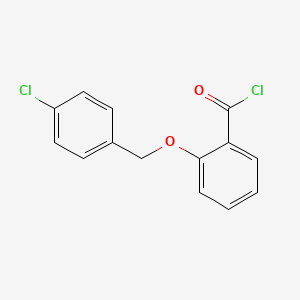 molecular formula C14H10Cl2O2 B1396560 2-(4-Chlorobenzyloxy)benzoyl chloride CAS No. 886447-20-7