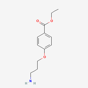 molecular formula C12H17NO3 B1396563 Benzoic acid, 4-(3-aminopropoxy)-, ethyl ester CAS No. 100840-94-6
