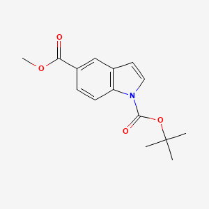molecular formula C15H17NO4 B1396566 1-tert-Butyl 5-methyl 1H-indole-1,5-dicarboxylate CAS No. 272438-11-6