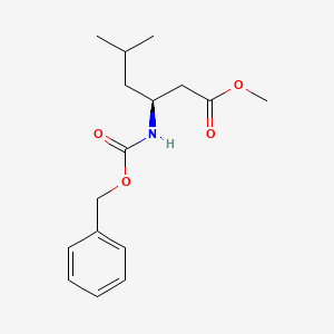 molecular formula C16H23NO4 B1396567 (S)-methyl 3-(benzyloxycarbonylamino)-5-methylhexanoate CAS No. 96386-94-6