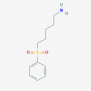 molecular formula C11H17NO2S B1396568 1-Pentanamine, 5-(phenylsulfonyl)- CAS No. 944325-14-8