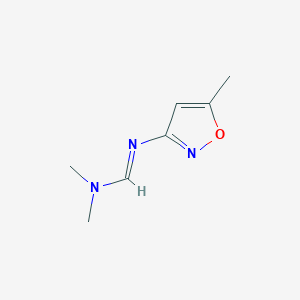 molecular formula C7H11N3O B139657 N,N-dimethyl-N'-(5-methyl-1,2-oxazol-3-yl)methanimidamide CAS No. 134540-15-1
