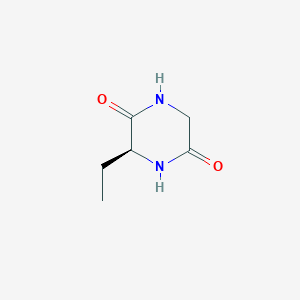 molecular formula C6H10N2O2 B1396579 (3S)-3-Ethylpiperazine-2,5-dione CAS No. 63808-67-3