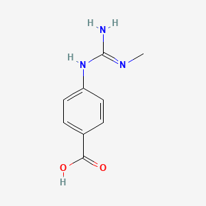 molecular formula C9H11N3O2 B13965823 4-(3-Methylguanidino)benzoic acid 