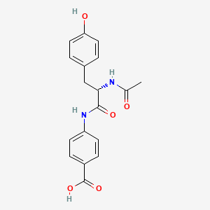 molecular formula C18H18N2O5 B13965832 4-((N-Acetyl-L-tyrosyl)amino)benzoic acid CAS No. 38219-60-2