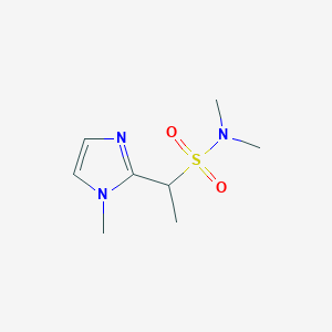 molecular formula C8H15N3O2S B13965879 N,N-dimethyl-1-(1-methyl-1H-imidazol-2-yl)ethanesulfonamide 