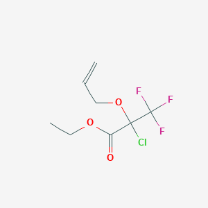 molecular formula C8H10ClF3O3 B13965926 Ethyl 2-chloro-3,3,3-trifluoro-2-prop-2-enoxypropanoate CAS No. 168101-83-5