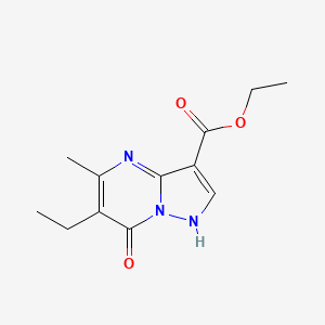molecular formula C12H15N3O3 B13965931 Ethyl 6-ethyl-5-methyl-7-oxo-4,7-dihydropyrazolo[1,5-a]pyrimidine-3-carboxylate 
