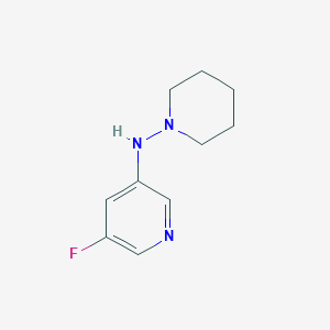 molecular formula C10H14FN3 B1396594 5-Fluoro-N-(piperidin-1-yl)pyridin-3-amine CAS No. 1707358-02-8
