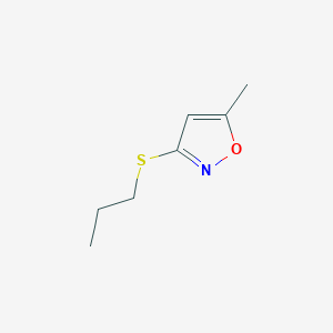 molecular formula C7H11NOS B13965958 5-Methyl-3-(propylthio)isoxazole 
