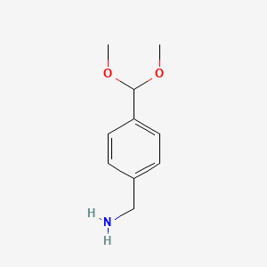 molecular formula C10H15NO2 B1396600 [4-(Dimethoxymethyl)phenyl]methanamine CAS No. 159730-65-1
