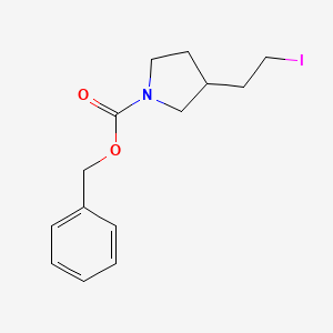 molecular formula C14H18INO2 B13966000 Benzyl 3-(2-iodoethyl)pyrrolidine-1-carboxylate 