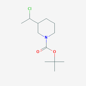 molecular formula C12H22ClNO2 B13966024 tert-Butyl 3-(1-chloroethyl)piperidine-1-carboxylate 