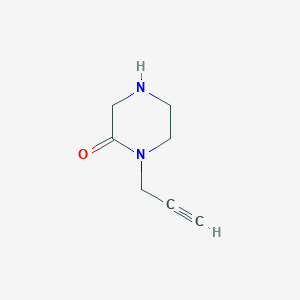 molecular formula C7H10N2O B1396603 1-(Prop-2-yn-1-yl)piperazine-2-one CAS No. 1340102-42-2
