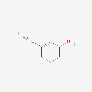 molecular formula C9H12O B13966031 3-Ethynyl-2-methylcyclohex-2-en-1-ol 