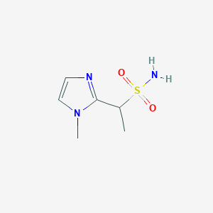 molecular formula C6H11N3O2S B13966033 1-(1-methyl-1H-imidazol-2-yl)ethanesulfonamide 