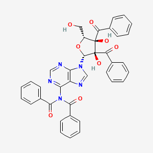 molecular formula C38H29N5O8 B13966038 N,N,2',3'-Tetrabenzoyladenosine 