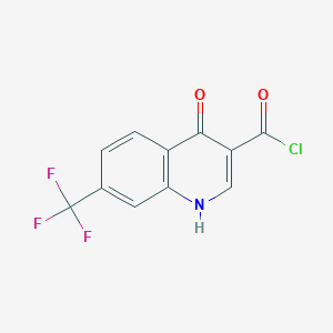 4-Hydroxy-7-(trifluoromethyl)quinoline-3-carbonyl chloride