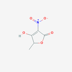 molecular formula C5H5NO5 B13966060 4-Hydroxy-5-methyl-3-nitrofuran-2(5H)-one CAS No. 95263-85-7