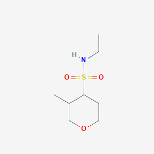 molecular formula C8H17NO3S B13966089 N-ethyl-3-methyltetrahydro-2H-pyran-4-sulfonamide 
