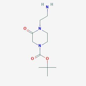 Tert-butyl 4-(2-aminoethyl)-3-oxopiperazine-1-carboxylate