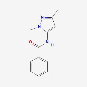 molecular formula C12H13N3O B13966123 Benzamide, N-(1,3-dimethyl-1H-pyrazol-5-yl)- CAS No. 54384-73-5