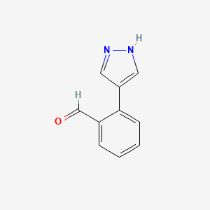 molecular formula C10H8N2O B1396615 2-(1H-pyrazol-4-yl)benzaldehyde CAS No. 1283119-12-9