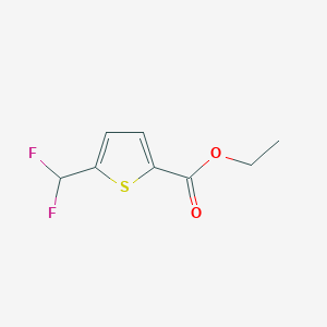 molecular formula C8H8F2O2S B1396619 Ethyl 5-(difluoromethyl)thiophene-2-carboxylate CAS No. 1575820-69-7