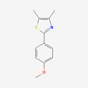molecular formula C12H13NOS B1396623 2-(4-Methoxyphenyl)-4,5-dimethylthiazole CAS No. 100192-04-9