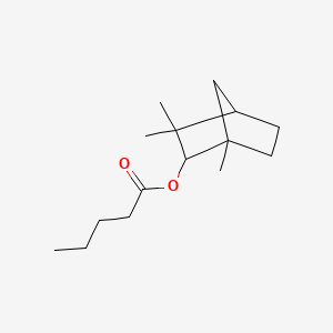 molecular formula C15H26O2 B13966301 1,3,3-Trimethylbicyclo[2.2.1]hept-2-yl pentanoate CAS No. 55538-61-9