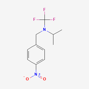 molecular formula C11H13F3N2O2 B13966356 N-(4-nitrobenzyl)-N-(trifluoromethyl)propan-2-amine 