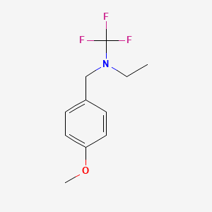 molecular formula C11H14F3NO B13966369 N-(4-methoxybenzyl)-N-(trifluoromethyl)ethanamine 
