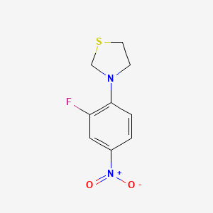 B1396641 3-(2-Fluoro-4-nitrophenyl)thiazolidine CAS No. 168828-85-1