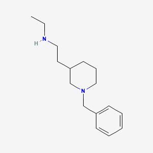 molecular formula C16H26N2 B13966440 2-(1-benzylpiperidin-3-yl)-N-ethylethanamine 