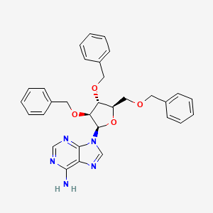 molecular formula C31H31N5O4 B1396647 9-(2',3',5'-Tri-O-benzyl-beta-D-arabinofuranosyl)-adenine CAS No. 3257-73-6